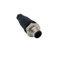 Field Wireable Waterproof Straight M12 Connector 4 Pin